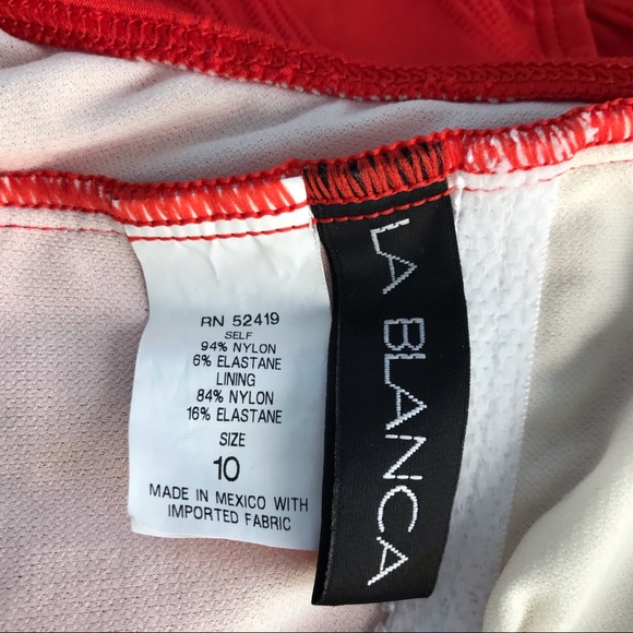 {La Blanca} Textured one piece swimsuit, sz 10 - Picture 4 of 4